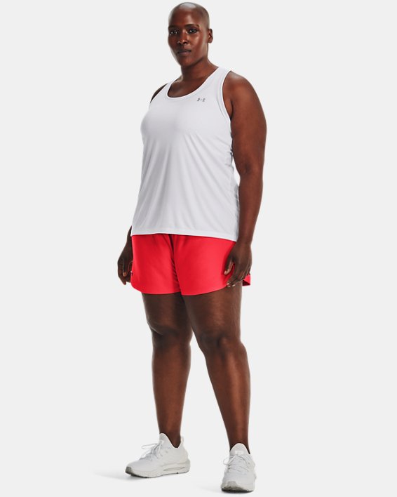 Women's UA Play Up Side Mesh Shorts, Red, pdpMainDesktop image number 2